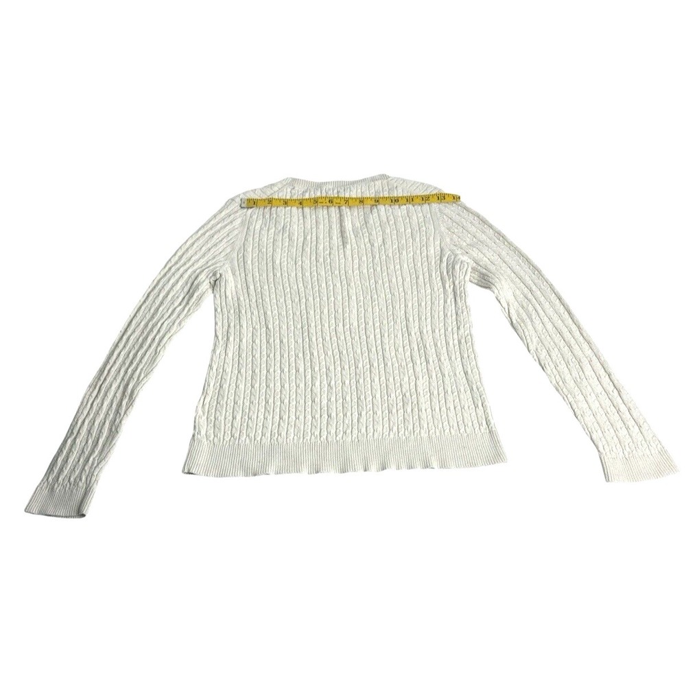 Tommy Hilfiger Cable Knit Cotton Sweater Set 2pc Navy & Beige L - Picture 8 of 16